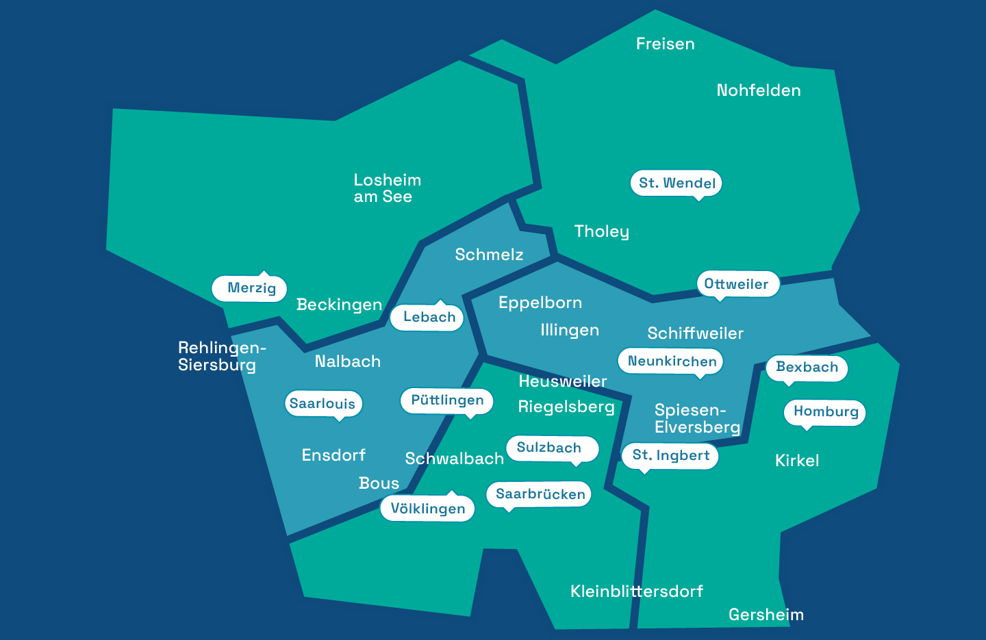 Saarlandkarte
