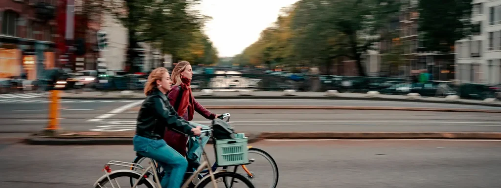 Fahrradfahrer in der Stadt
